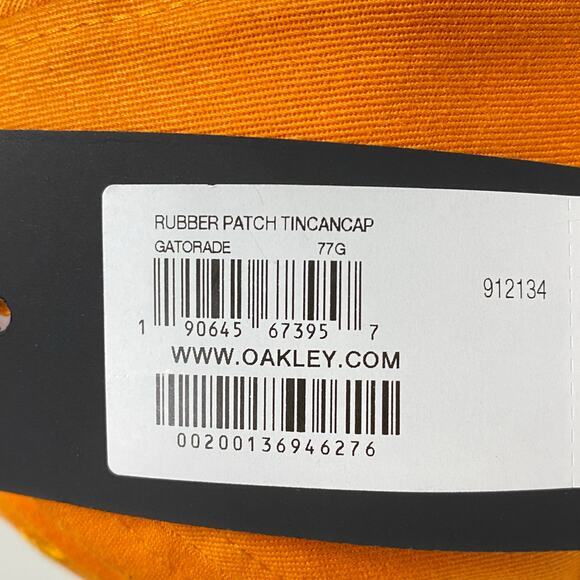 Oakley Factory Pilot Orange Hat Baseball Cap Rubber Patch TINCAN Size 7 M/L 22"‎ - Picture 6 of 8